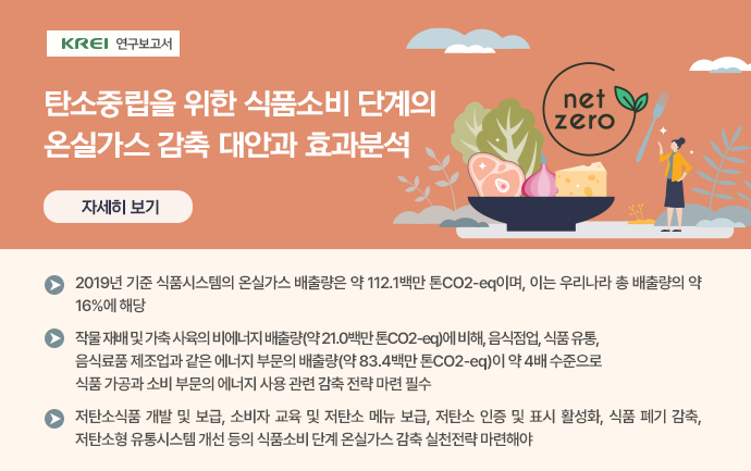 식품시스템 중 소비단계 온실가스