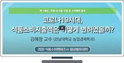 [2020 식품소비행태조사] 코로나19시대, 식품소비지출액은 어떻게 변하였을까?