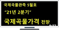[KREI농업관측] 2021년5월 국제곡물 가격 전망